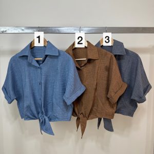 شومیز گره ای ساده زنانه11010